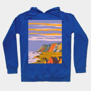 Gay Head Cliffs on Martha's Vineyard Cape Cod in Massachusetts USA WPA Art Poster Hoodie